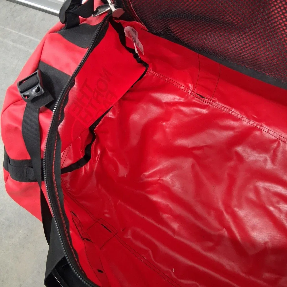 The North Face Base Camp Duffel Bag Red Black Medium Water Resistant Travel Bag